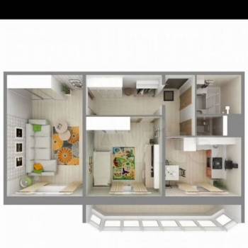 Продается 2-х комнатная квартира, 59,4 м²