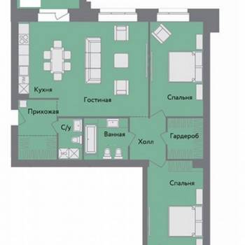 Продается 3-х комнатная квартира, 101,9 м²
