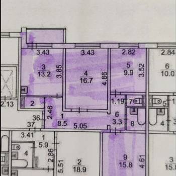 Продается 3-х комнатная квартира, 72,8 м²