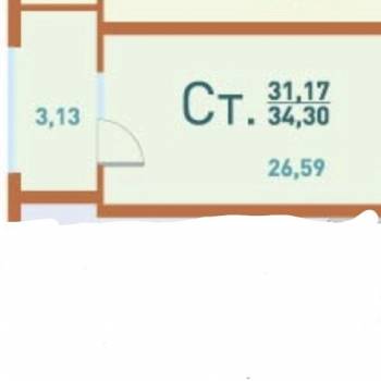 Сдается 1-комнатная квартира, 34,3 м²