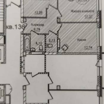 Продается 2-х комнатная квартира, 58,4 м²