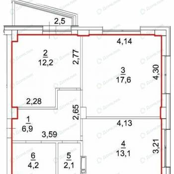 Продается 2-х комнатная квартира, 58,4 м²