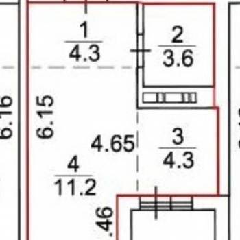 Продается 1-комнатная квартира, 26 м²