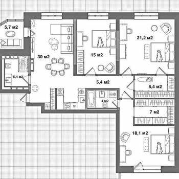 Продается 3-х комнатная квартира, 113,6 м²