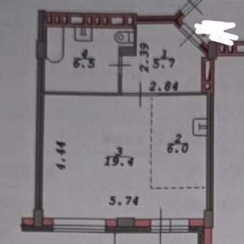 Продается 1-комнатная квартира, 37,6 м²