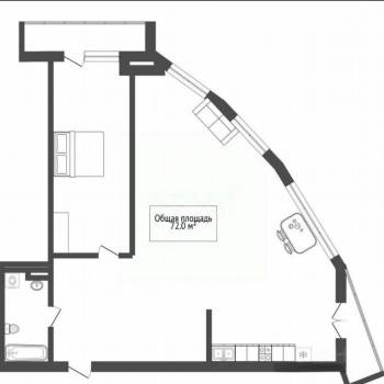 Продается 2-х комнатная квартира, 66,3 м²