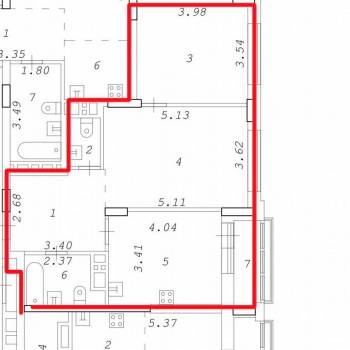 Продается 3-х комнатная квартира, 62 м²