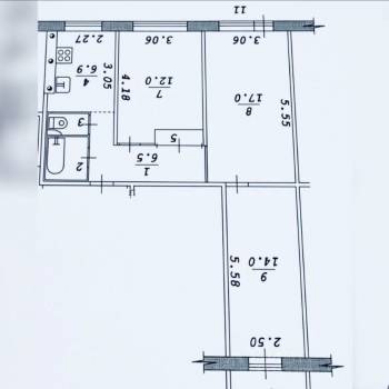 Продается 3-х комнатная квартира, 60 м²