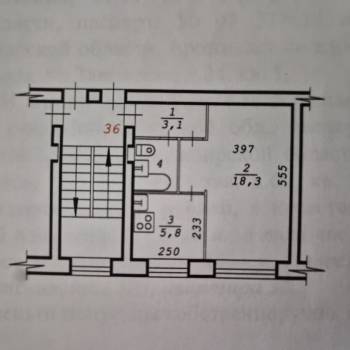 Продается 1-комнатная квартира, 30,2 м²