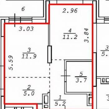 Продается 1-комнатная квартира, 37 м²