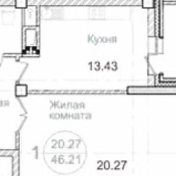 Продается 1-комнатная квартира, 52 м²