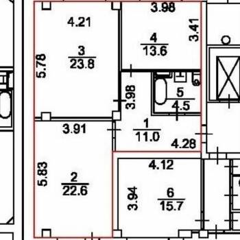Продается 3-х комнатная квартира, 75,5 м²