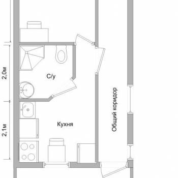 Сдается 1-комнатная квартира, 22 м²