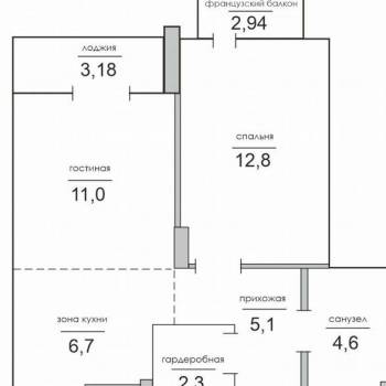 Продается 2-х комнатная квартира, 45,6 м²