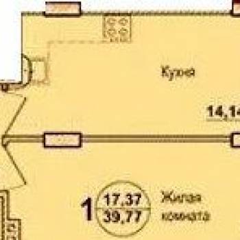 Продается 1-комнатная квартира, 39,7 м²