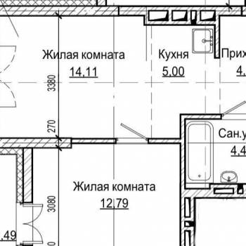 Сдается 1-комнатная квартира, 41 м²