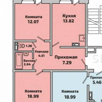 Сдается 2-х комнатная квартира, 68 м²