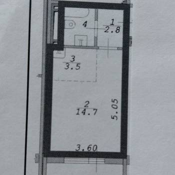 Продается 1-комнатная квартира, 27 м²