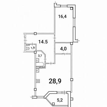 Продается 2-х комнатная квартира, 69,1 м²