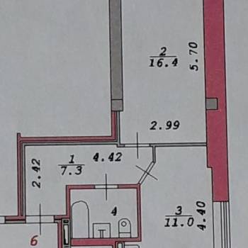 Сдается 1-комнатная квартира, 38,5 м²
