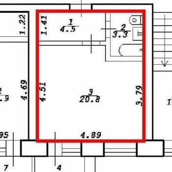 Продается 1-комнатная квартира, 32 м²
