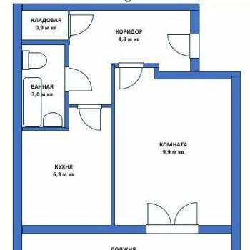 Сдается 1-комнатная квартира, 31,1 м²