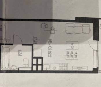 Продается 1-комнатная квартира, 26,92 м²