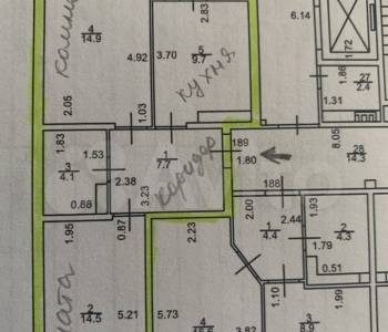 Продается 2-х комнатная квартира, 53,6 м²