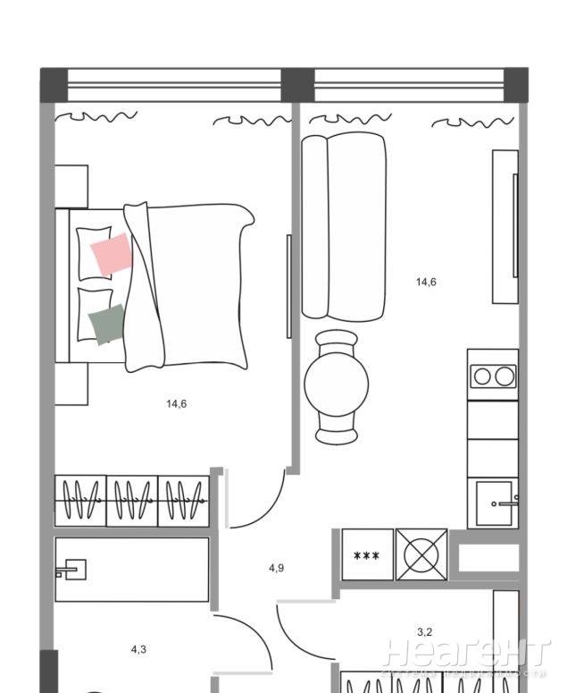 Продается 2-х комнатная квартира, 40 м²