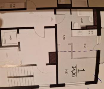 Продается 1-комнатная квартира, 34 м²