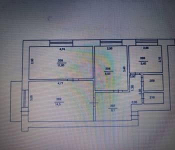 Продается 3-х комнатная квартира, 55 м²