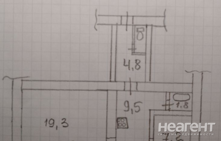 Продается 2-х комнатная квартира, 42 м²