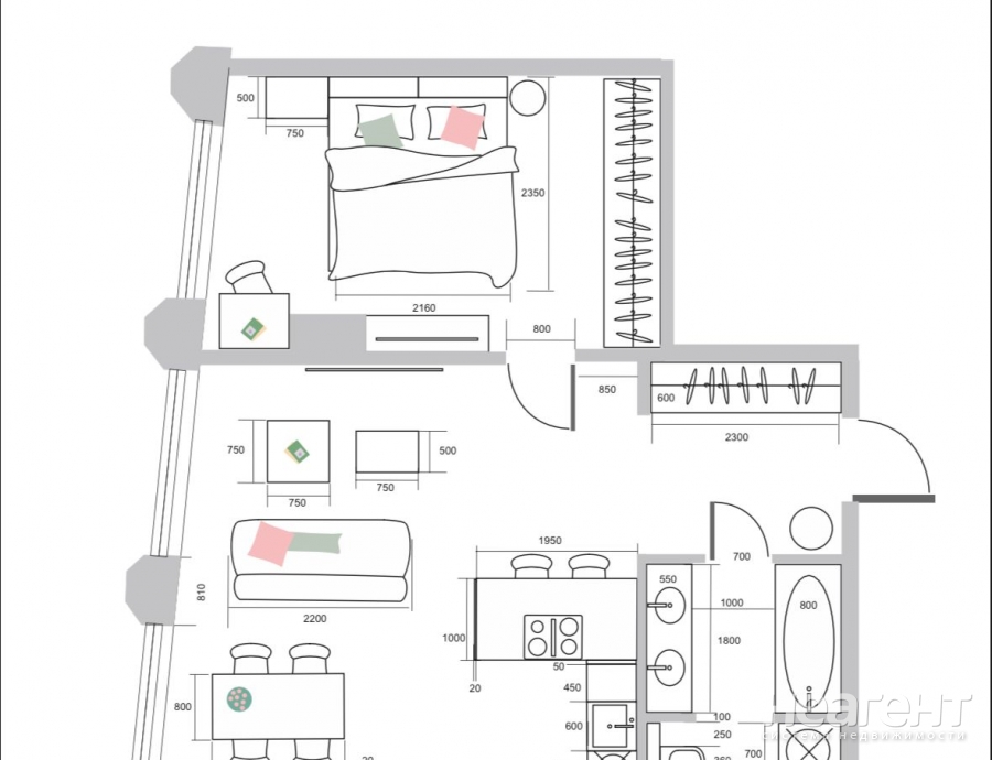 Продается 2-х комнатная квартира, 64 м²