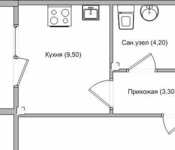 Продается 1-комнатная квартира, 35 м²