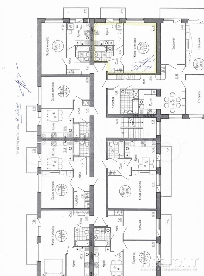 Продается 1-комнатная квартира, 45 м²