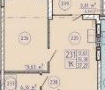 Продается 1-комнатная квартира, 41,8 м²