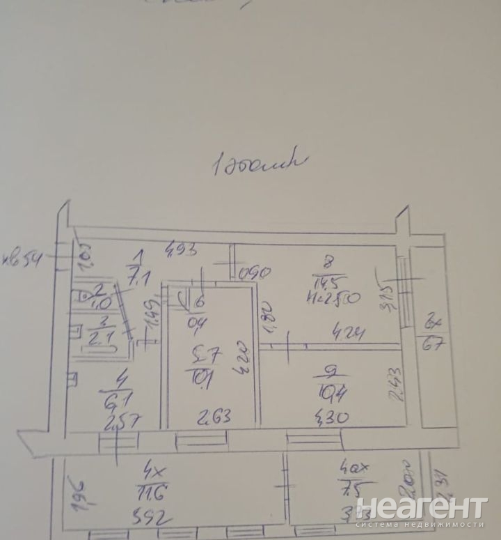 Продается Многокомнатная квартира, 72 м²