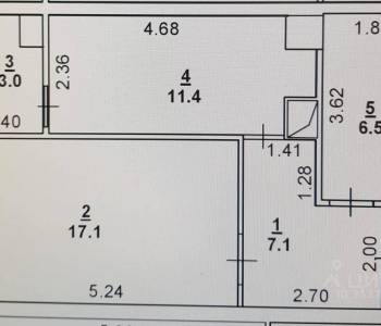 Продается 1-комнатная квартира, 45 м²