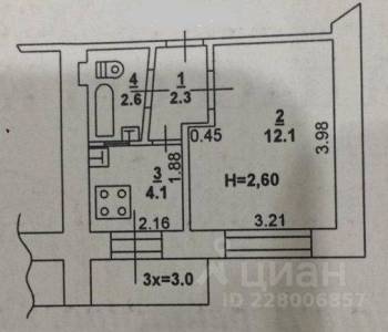 Сдается 1-комнатная квартира, 22 м²