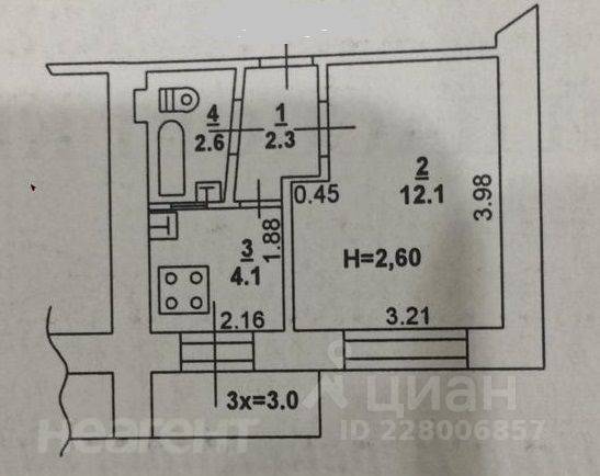 Сдается 1-комнатная квартира, 22 м²