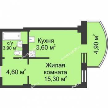 Продается 1-комнатная квартира, 34 м²