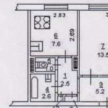 Продается 2-х комнатная квартира, 53 м²