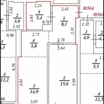 Сдается 2-х комнатная квартира, 55 м²