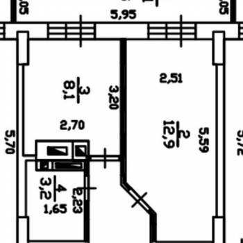 Продается 1-комнатная квартира, 35 м²