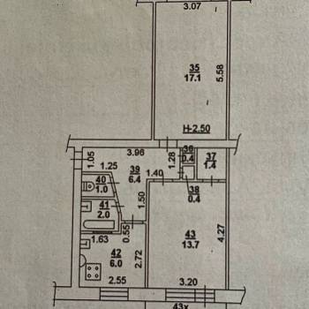 Продается 2-х комнатная квартира, 49 м²
