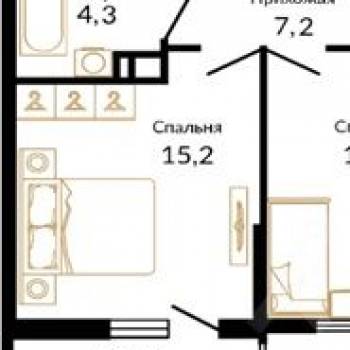 Продается 2-х комнатная квартира, 62,5 м²