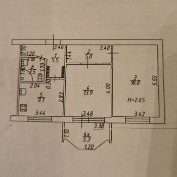 Продается 2-х комнатная квартира, 60 м²