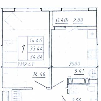 Продается 1-комнатная квартира, 35,5 м²