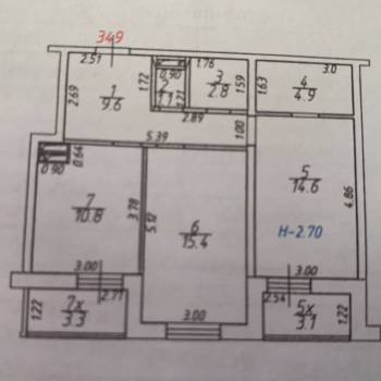 Продается 1-комнатная квартира, 65 м²