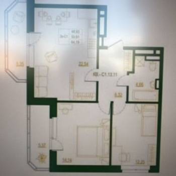 Продается 2-х комнатная квартира, 64,2 м²